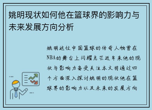 姚明现状如何他在篮球界的影响力与未来发展方向分析